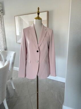 NWT Theory Classic Blazer Pink Salt Admiral Crepe Blazer